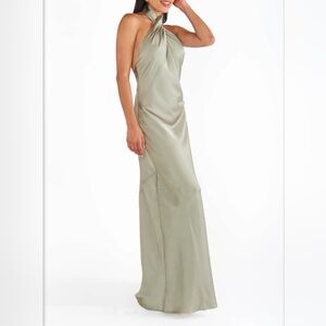 Show Me Your MuMu Sage Green Backless Dress